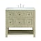 James Martin Vanities 36'' Single Vanity, Whitewashed Oak w/ 3 CM Arctic Fall Solid Surface Top 330-V36-WWO-3AF - alternate 1